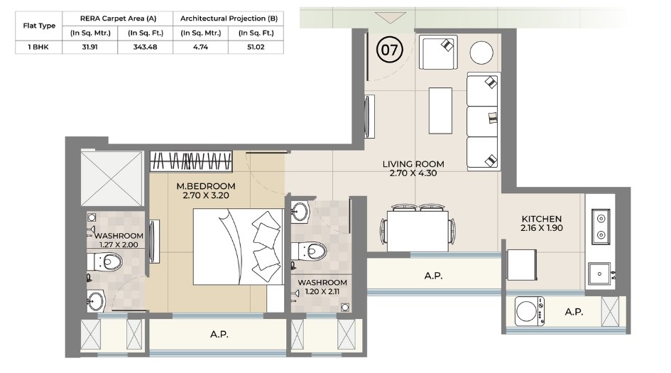 Ekdanta-Rex-Residency-Floor-Plan-1-BHK-343-Sqft-Floor-Plan