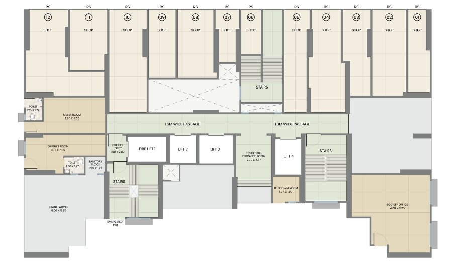 Ekdanta-Rex-Residency-Ground-Floor-Plan
